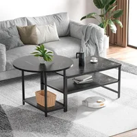 Coffee Table, Black Modern Coffee Tables for Living Room 2 in 1Detachable Small Center Table Set with Storage 2