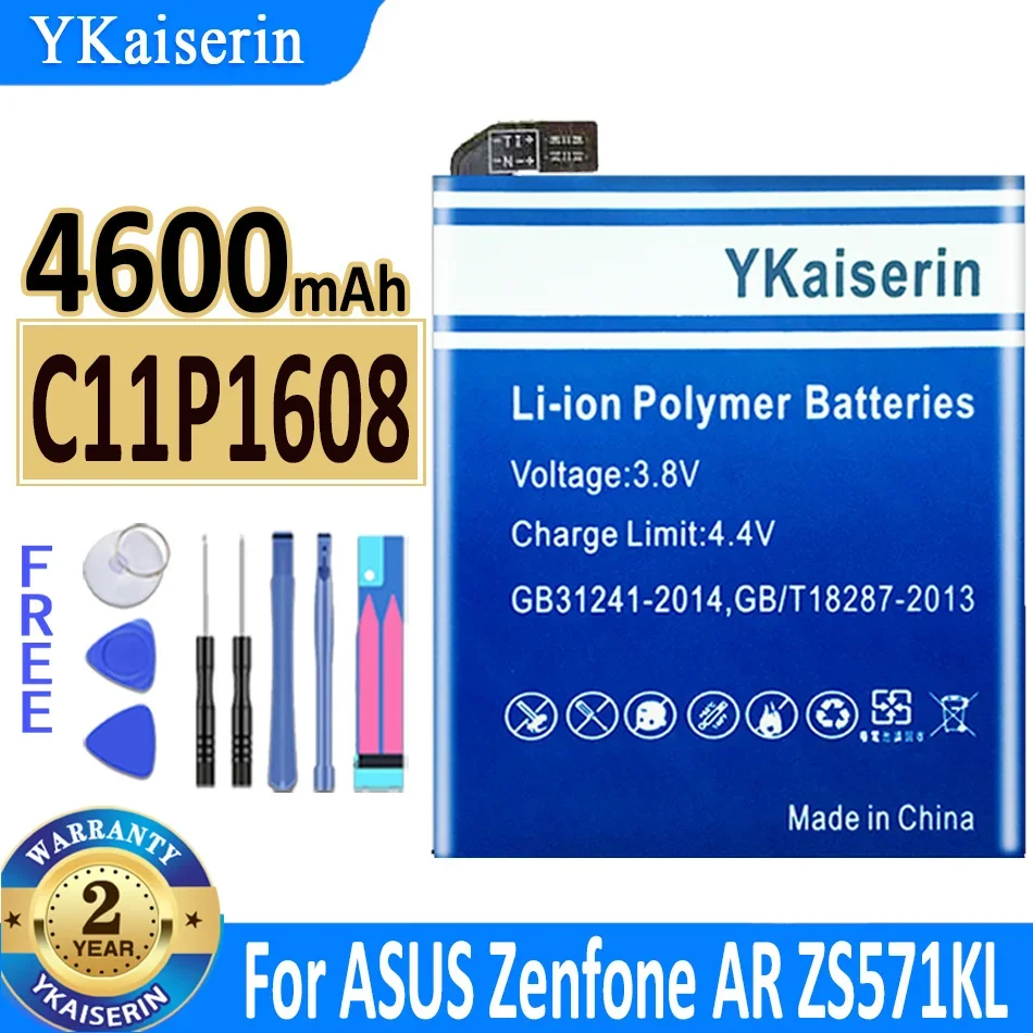 

YKaiserin C11P1608 4600mAh Battery For ASUS Zenfone AR ZS571KL A002 A002A Phone New Production High Quality Battery Free Tools