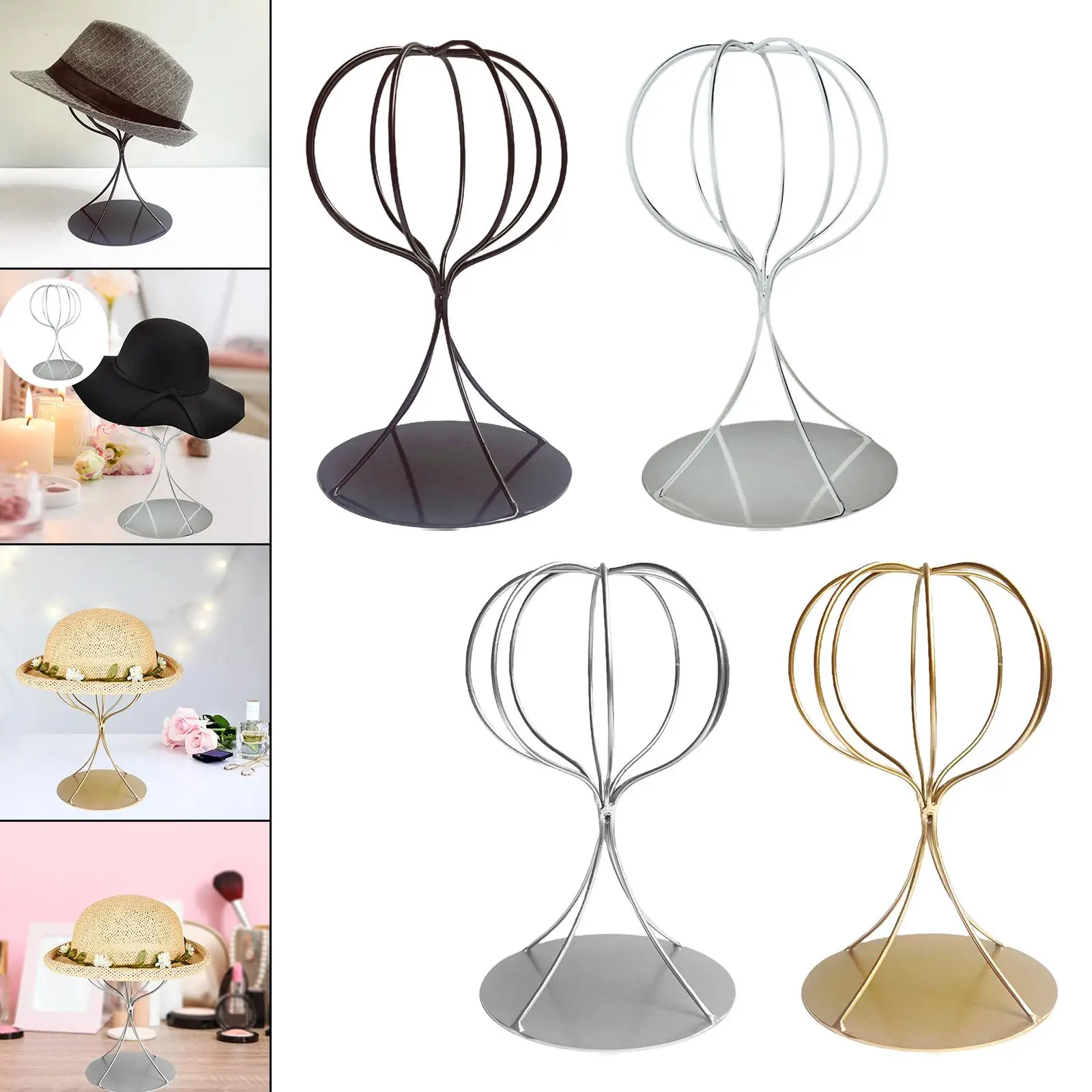  Holder Hat Rack Freestanding Dome Shaped Stand Toupee Holder Storage Tray Desktop 