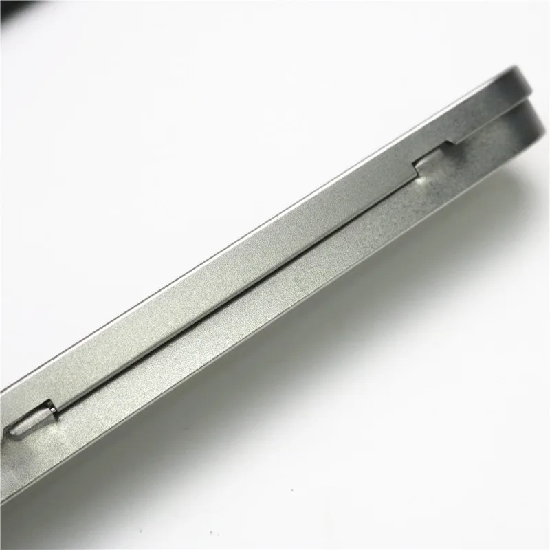 Metal pen case professional text Black Silver pencil box Can make company pencil cases stationery box