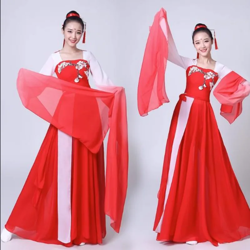 

Girls/ Women's Water-sleeved dance costume Chinese wind-and-han-style swing-sleeve costume elegant hanfu Classical Dance Costume