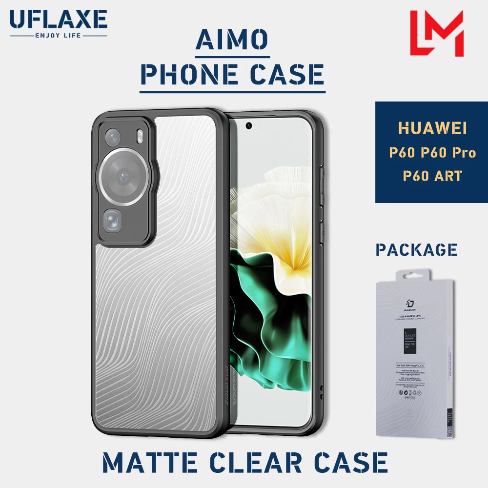 

UFLAXE AIMO Shockproof Hard Case for Huawei P60 P60 Pro P60 Art Matte Clear Full Protection Cover anti-yellow Protective Casing