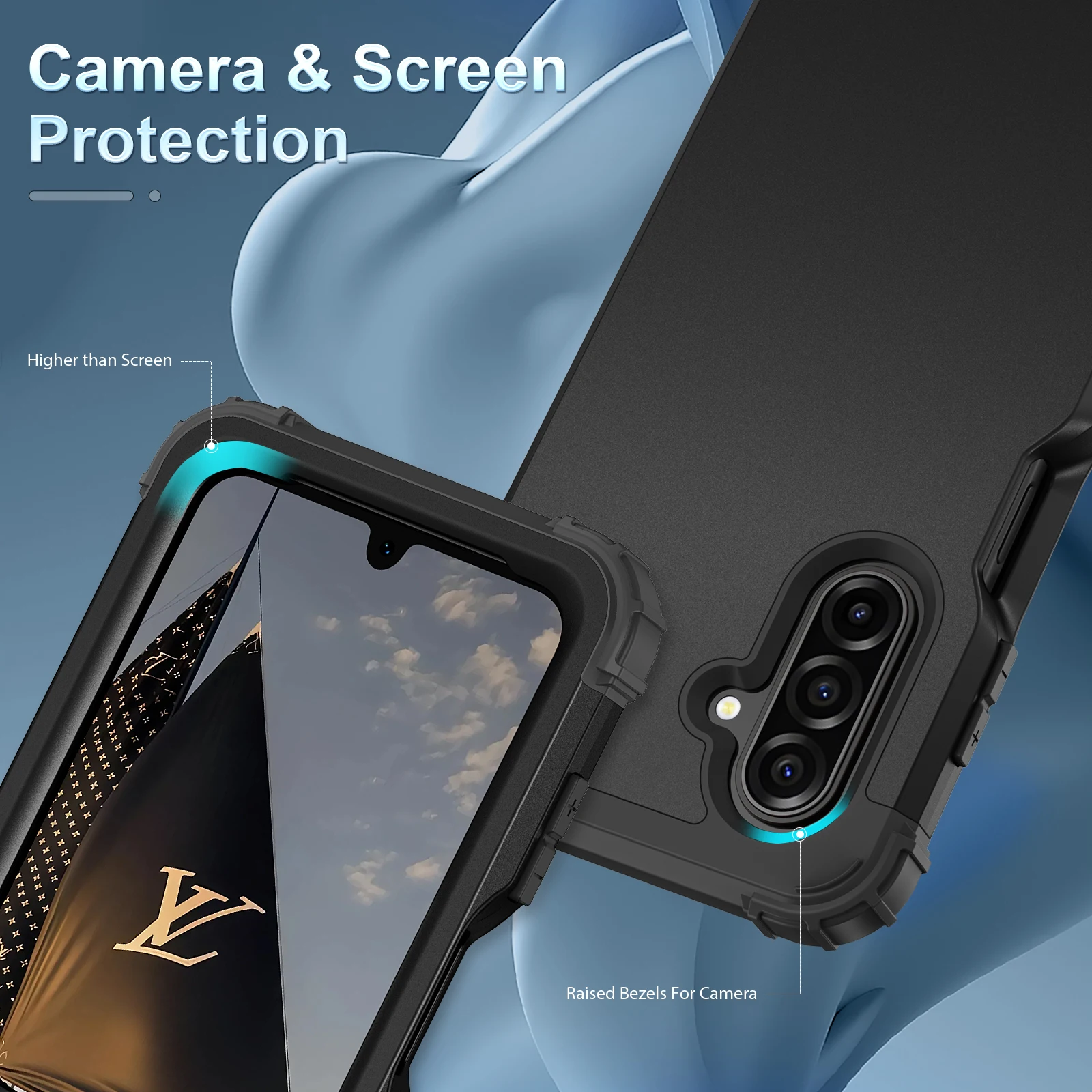 Heavy Duty 3-in-1 Armor Phone Case - Silicone Plastic Cover