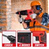 Brushless Cordless Electric Hammer Drill 3200RPM 4 Function Rotary Hammer 26mm Impact Drill Rechargeable For Makita 18V Battery 5
