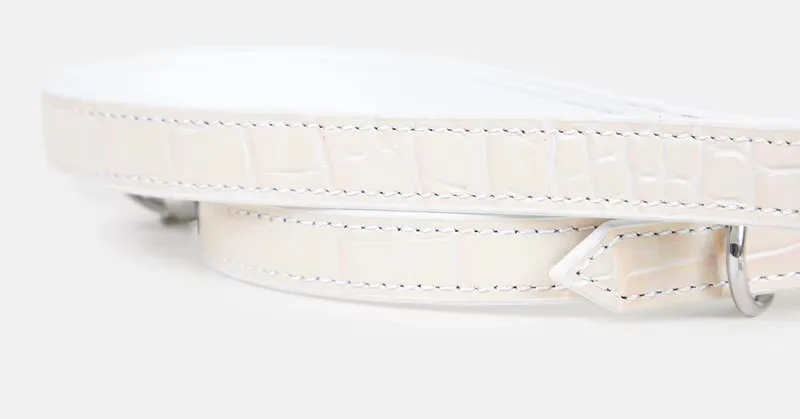 Bdsm Collar With Chain Genuine Leather Choker For Couples_voghion.com