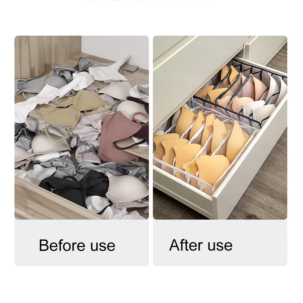 Clothes Organizer Drawer Divider Underwear Bra Socks Panty Storage Boxes