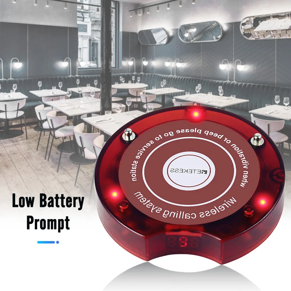 Retekess 1Pc Coaster Pager Receiver For TD165 Wireless Calling Queuing System For Restaurant Coffee Shop Church Clinic