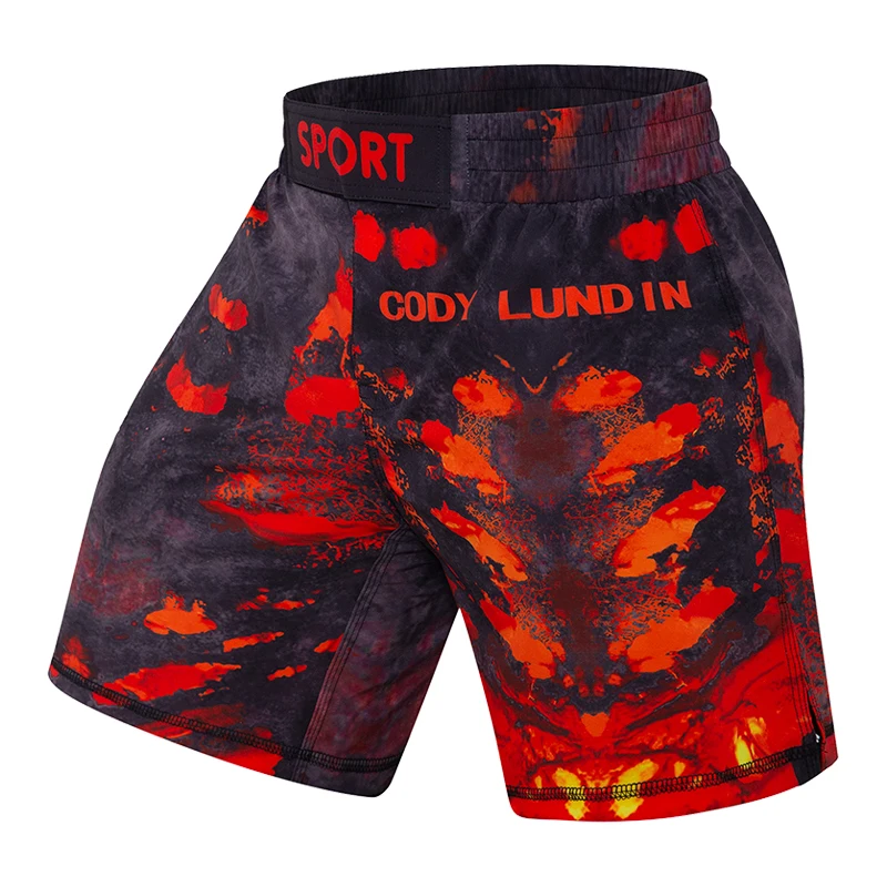 Men Fashion MMA BJJ Shorts Animal 3d Print 84% Polyester 16% Spandex Lightweight Grappling Muay Thai Men Gym Training Shorts 5