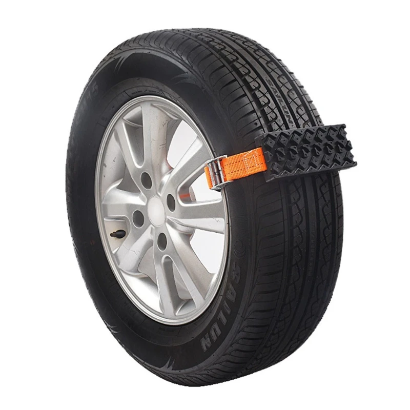 Tire Traction Device for Snow Mud Sand Trucks Large SUVs Set of 2 Easy to Install Get Unstuck Fast Mat Chain Alternative F19A