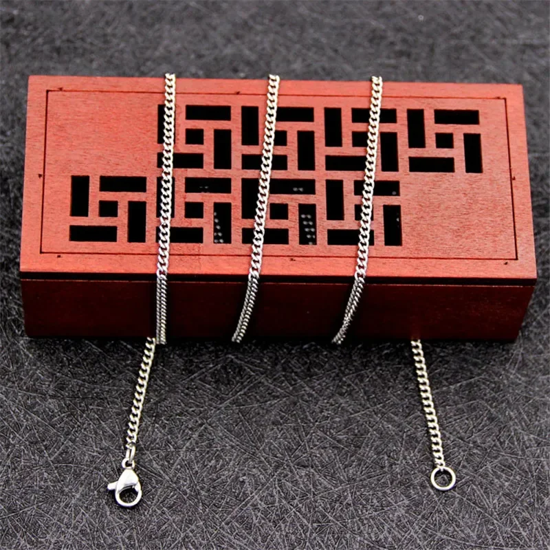 925 sterling silver 2MM 16-30Inches Side Chain Necklace Fit Pendant For Men and Women Jewelry Accessories