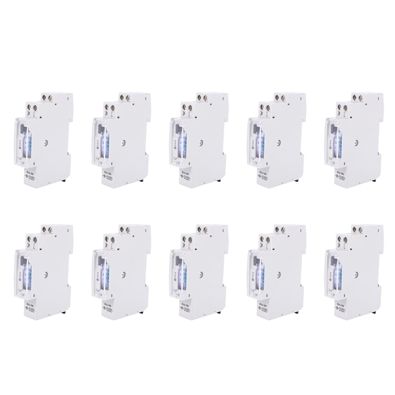 

HOT SALE 10X SUL180A 15 Minutes Mechanical Timer 24 Hours Programmable Din Rail Timer Time Switch Relay Measurement Analysis
