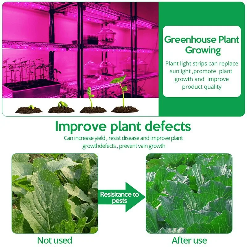 LED Grow Light Grow Light LED Plant Grow Strip Light USB 5V Full Spectrum Plant Growth Light For Hydroponics