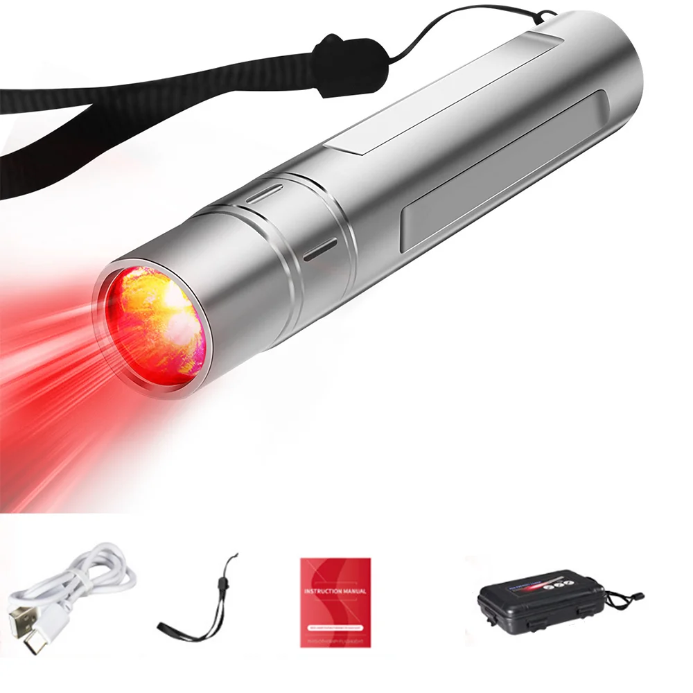 מנורת טיפול באור אדום ניידת חדשה 630nm&660nm&850nm להתחדשות העור ויופי להקלה על כאבים טעינת USB