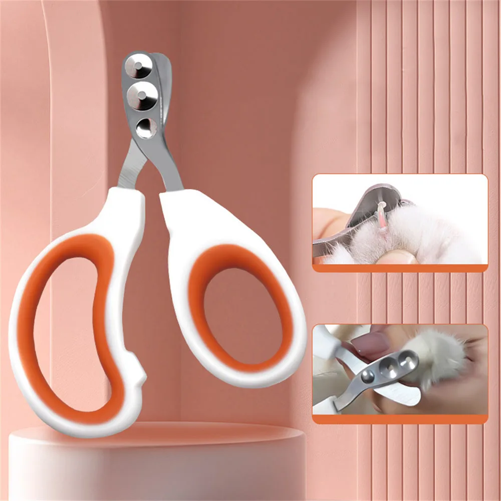

Stainless Steel Puppy Nail Trimmer Double Hole Design Cat Claws Cutter Small Dog Grooming Clippers Professional Pet Nail Clipper