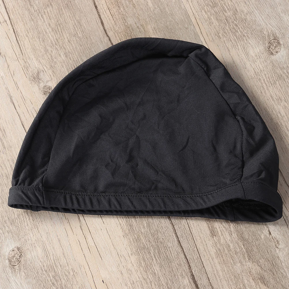 

6 Polyester Swimming Cap Elastic Ears Cover Swimming Hat Color Bathing Shower Caps for Unisex Adults