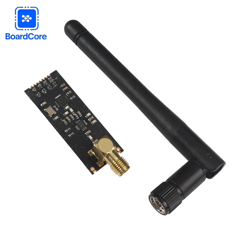 Long-Range Wireless RF Transceiver Module with Antenna (2.4GHz, 3.3V) - Multi-Pack Options