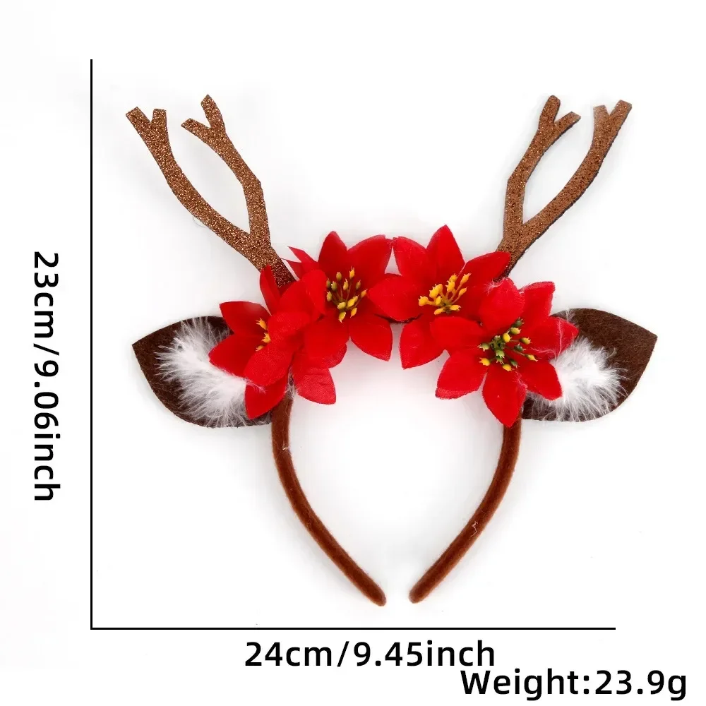 Christmas Headband Reindeer Antlers Horn Christms Tree Hair Band Headwear New Year Party Christmas Gift Headbands