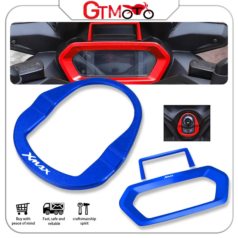 Per Yamaha Xmax300 2023 New Moto Meter Gauge Strumento Meter Ring Cove Electric Door Lock Switch Cover Cap Protector Xmax