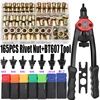 Box 100/150/165Pcs Flat Head Riveter Nut Gun BT605 BT606 BT607 Blind Heavy Hand Inser Rivet Nut Tool M3 M4 M5 M6 M8 M10 M12 1