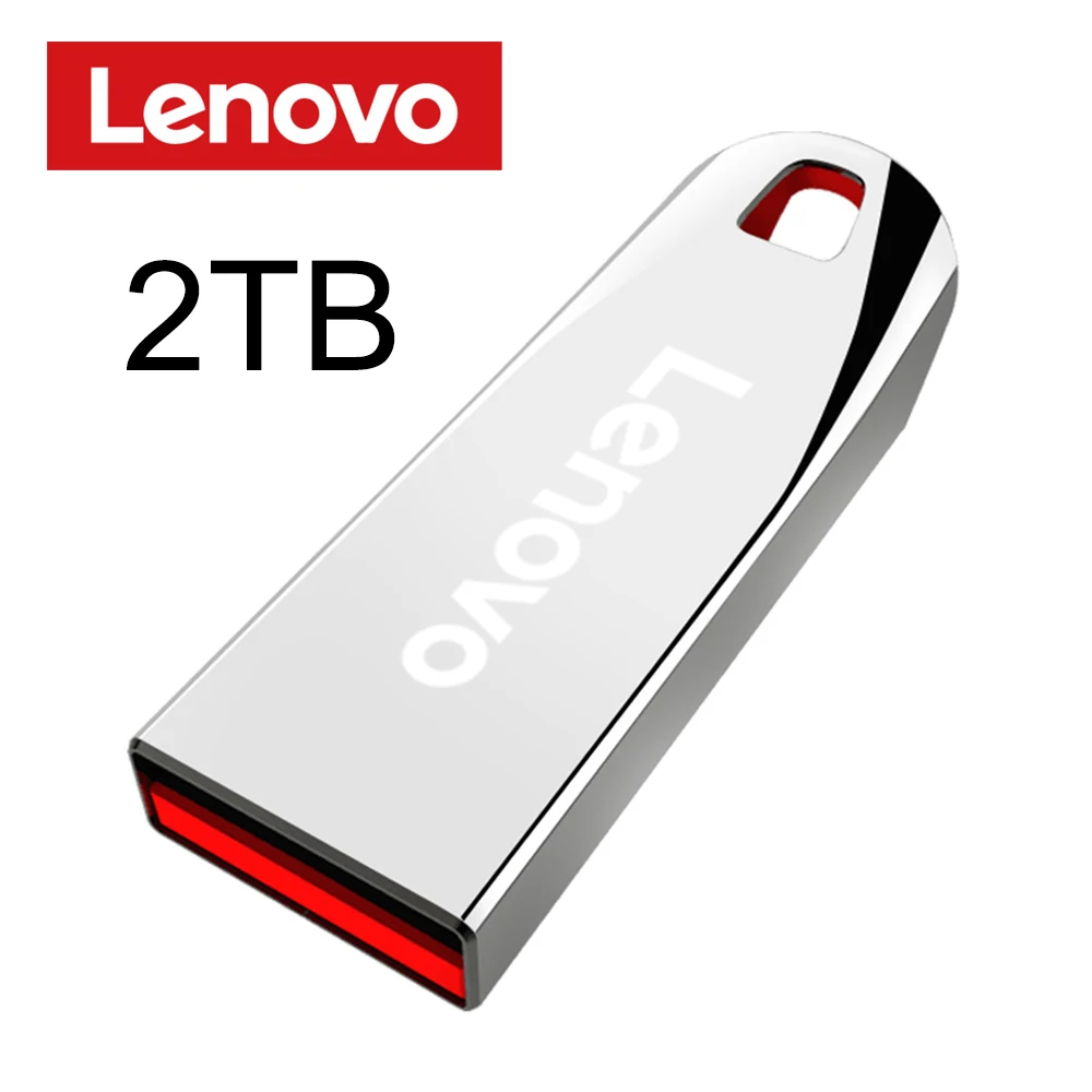 Lenovo-Mini Pendrive de Metal de alta velocidad, unidad Flash portátil de 2TB, Usb 3,0, 1TB, 512GB, almacenamiento de Memoria a prueba de agua, disco U