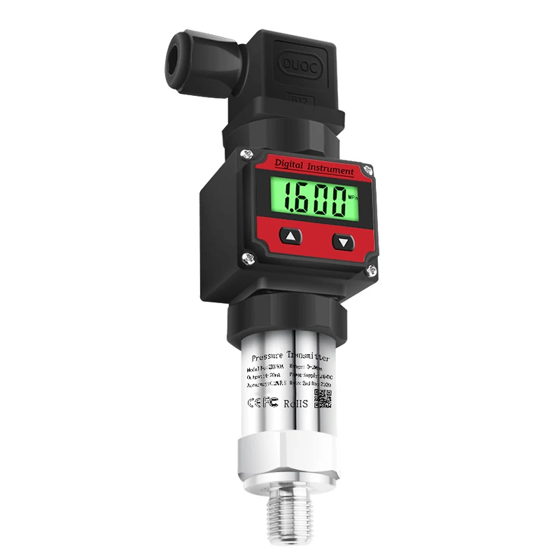 Pressure Transmitter Digital Display -1bar-0bar-1000 bar 10bar Transducer 4-20mA RS485 M20*1.5 LCD Hersman Pressure Sensor pressure sensor