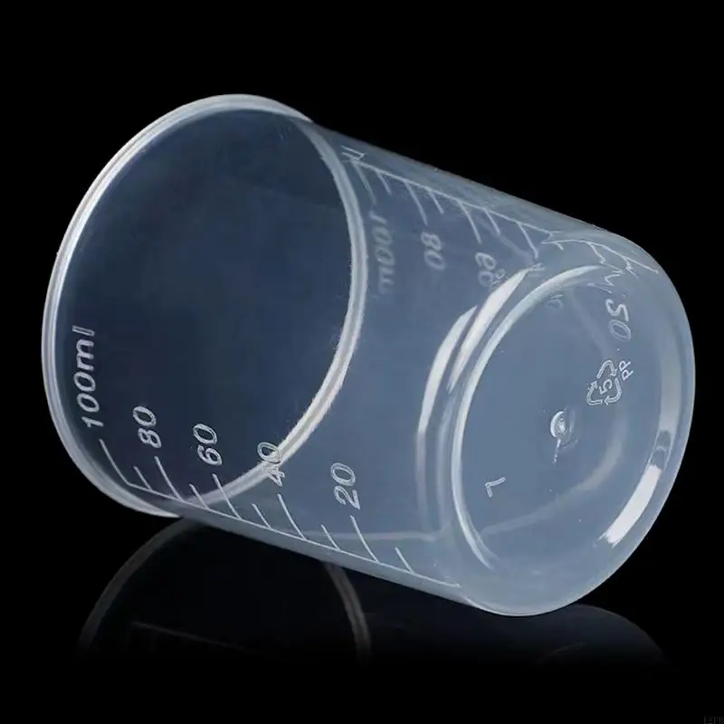 12PB 10 Pack 8oz Graduated Clear Plastic Measuring Cups Practical Experimental Tools for Mixing Paint Pigments Epoxy Resins