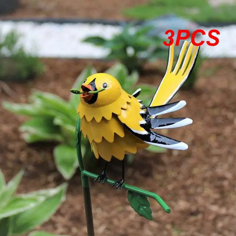 

3PCS Hot Sale Metal Bird Ornament Gifts for Friends Neighbors Durable Garden Decoration Anti Rust Indoor Outdoor Ornament Wear