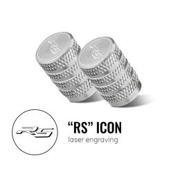 Motorcycle Accessories Aluminum Valve Cap Set - Premium Tire Caps (B - Silver - RS)
