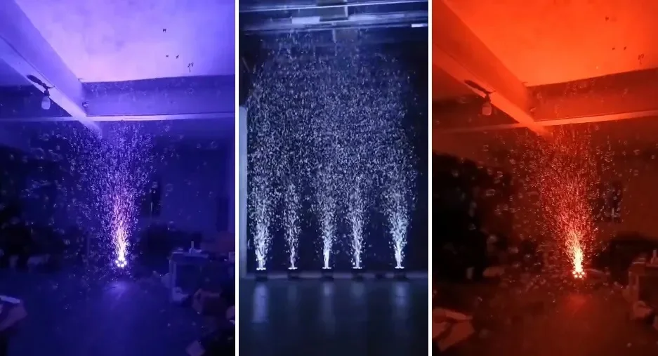 Mini LED 6x4W RGBW Bubble Machine Concert Party Stage Machine  Bubble Machine DM
