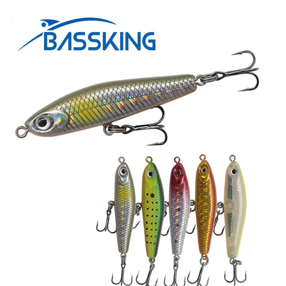 

BASSKING Fishing Lure 40mm 3.5g Sinking Pencil Hard Bait Wobbler Swimbait Isca Artificial Pesca Freshwater Fishing Equipment