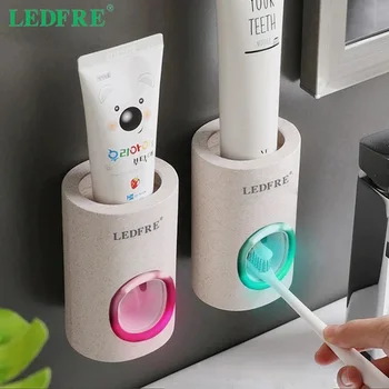 LEDFRE Toothpaste Squeezer Home Use Plastic Toothbrush Holder Wall Mounted Bathroom Accessories Dispenser Dropshipping LF71005 1