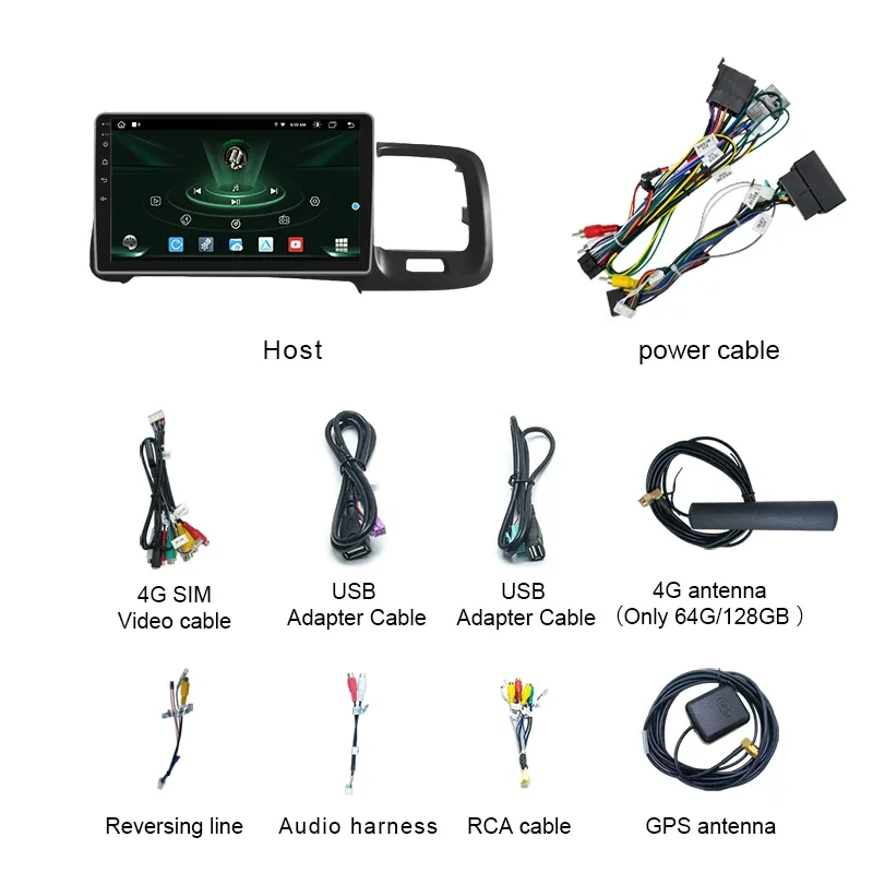 Byseven Android 13 Autoradio für Volvo S60 V60 2011-2019Auto Multimedia-Player GPS Navigation Head Unit Stereo-Video-Player ips