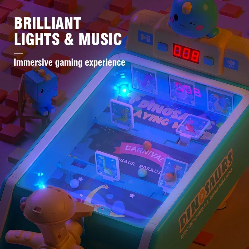 Children Pinball Machine Toy Scoring Music Lights Gifts Family Party Games Hand-eye Coordination Educational Toys for Kids Gifts