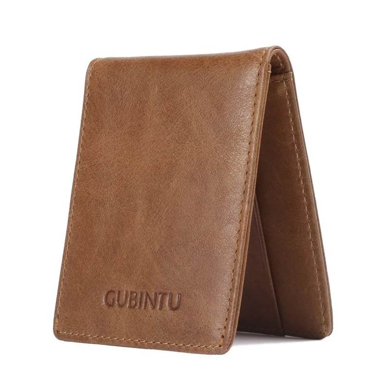 Slim Leather ID/Credit Card Holder Bifold Front Pocket Wallet with RFID Blocking Business Card Holder Genuine Leather leather wallet,card holder,card holder wallet