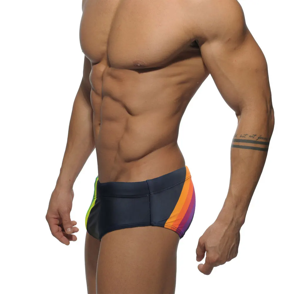 Men's Swim suit Wear Briefs Swimming Push-Up Sexy Bikini Swimsuit Beach Short rainBow Surfing trunks men bathing suit  swimwear - 2