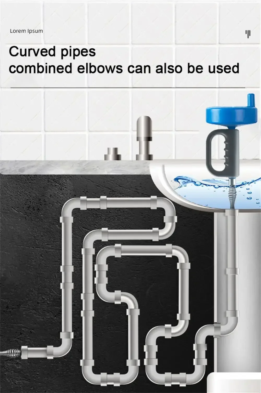 Sewer Pipe Unblocker Snake Spring Pipe Dredging Tool Bathroom Kitchen Hair Sewer Sink Pipeline Cleaning sewer pipe unblocker