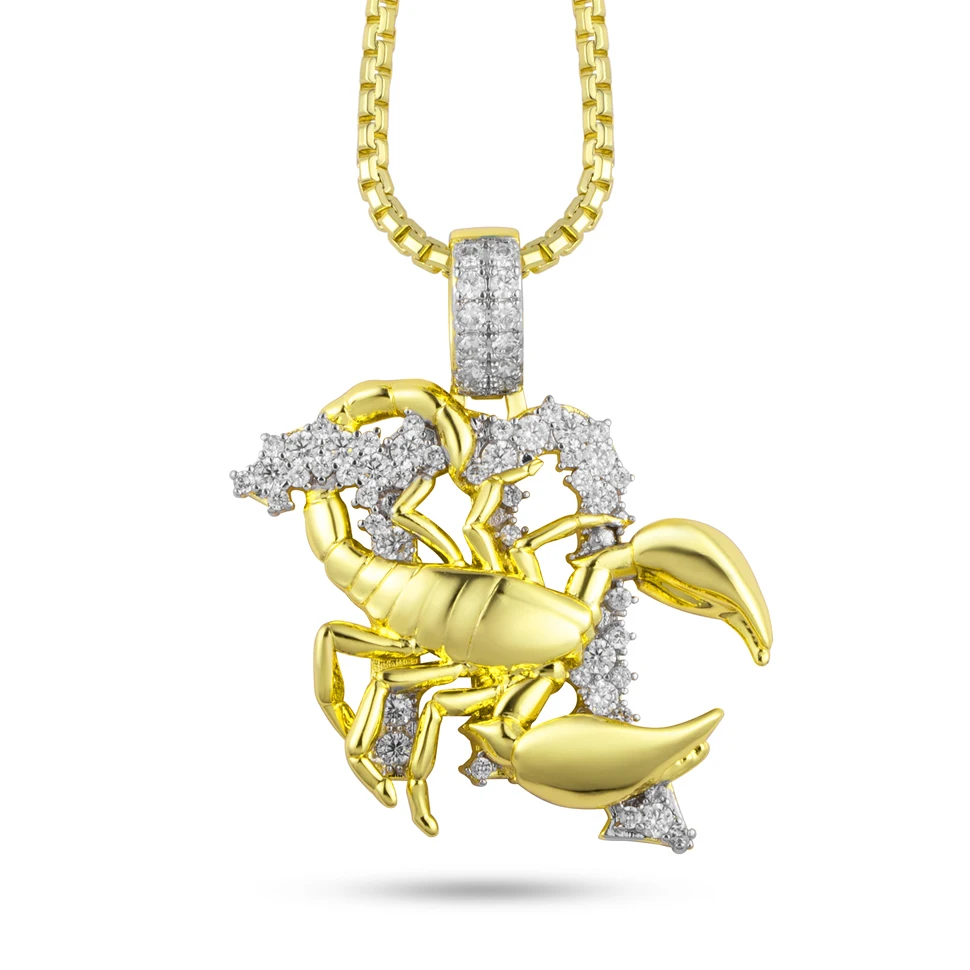 VANAXIN Aries12 Constellations Necklace Pendant  For Women Men Iced Out  Birthday Gifts