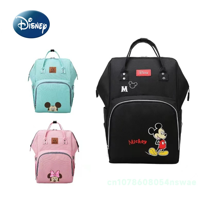 Disney's New Diaper Bag Backpack Luxury Brand Fashion Baby Bag Cartoon Cute Baby Diaper Bag Large Capacity Multi Function