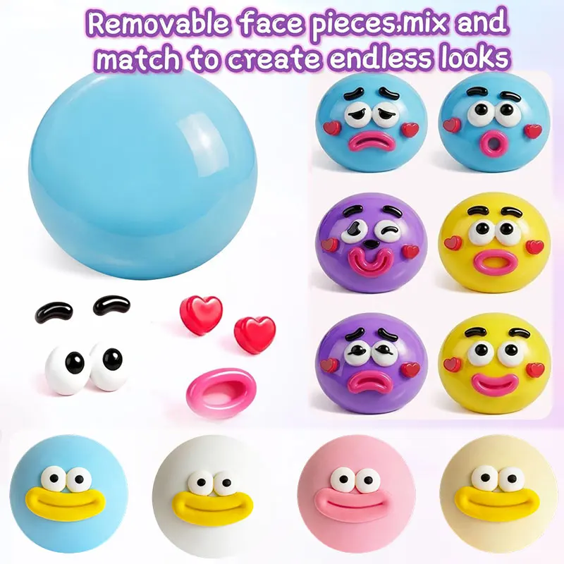 Squishy DIY Curiosities Dog Face Stress Relief Toy - Soft, Slow-Rise Sensory Decompression Gift