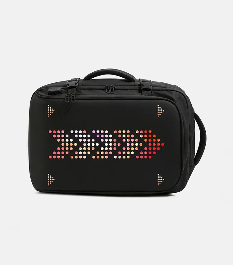 LED Luminous Backpack Men's Business Advertisement DIY Smart Backpack 16-inch Laptop Waterproof USB Charging Port Backpack 6