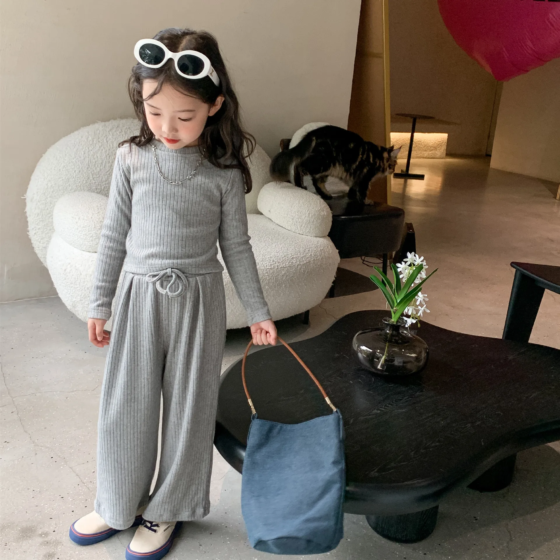 Korean Girl Children's Clothing 2022 Korean Girl Clothing Set Girl