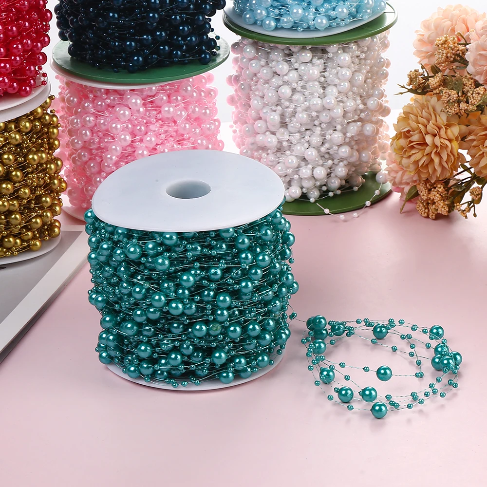 Elegant Acrylic Bead Chain for Decoration and DIY Projects - 5M Long