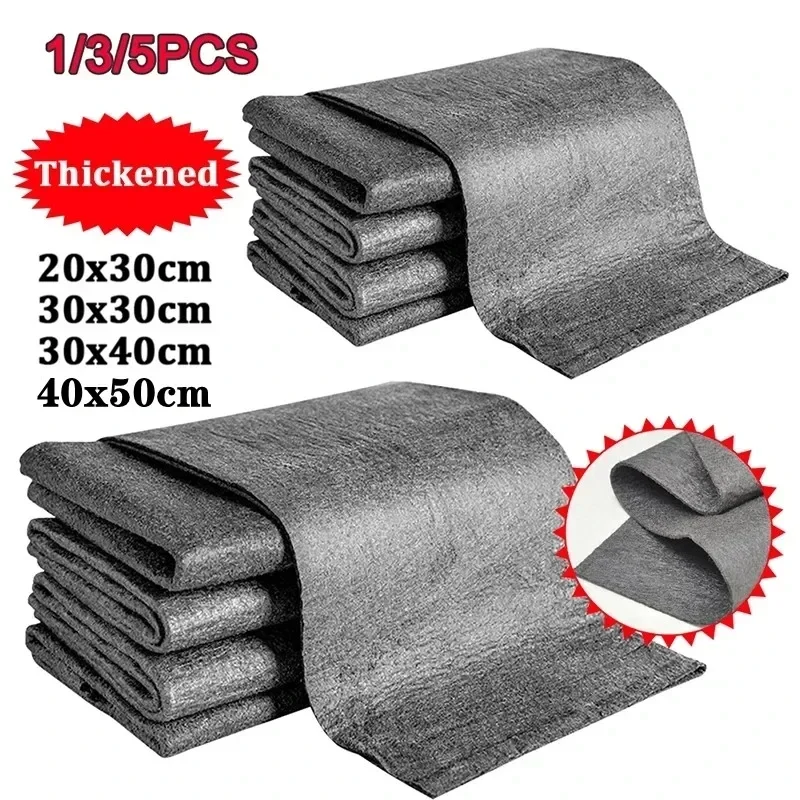 Microfiber Towel Cleaning Cloth Microfiber Wash Towel Dish Cleaning Cloth Dish Cloth Towel Cleaning Cloth Microfiber Dish Cloth Glasses Cleaning Cloth Thickened Magic Cloth Cleaning Cloth Tool No Trace Reusable Microfiber Washing Rag Glass Wipe for Window Mirror Car No Watermark