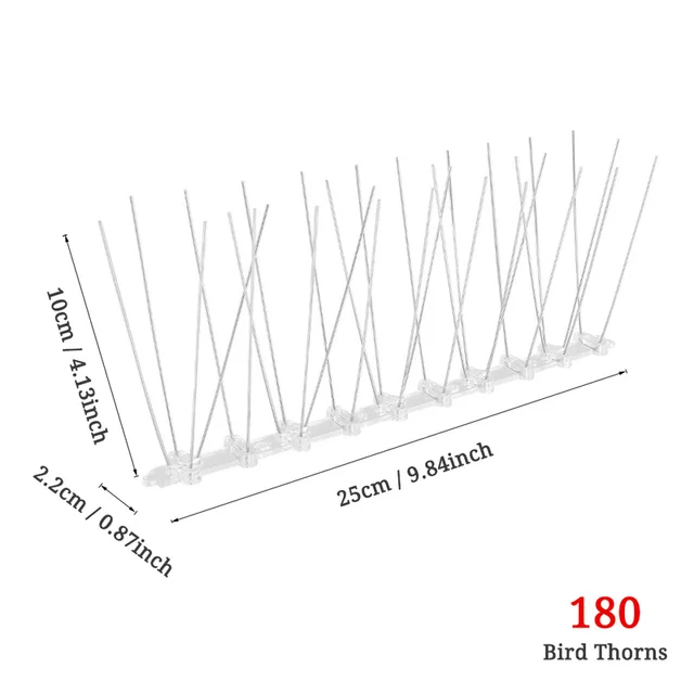 12Db Erkély Bird Anti-Galamb Tüskék És Madárcsökkentő Elrettentő Madárgátló Rozsdamentes Acélból Származó Madár Tövis Körömkészlet - Image 2