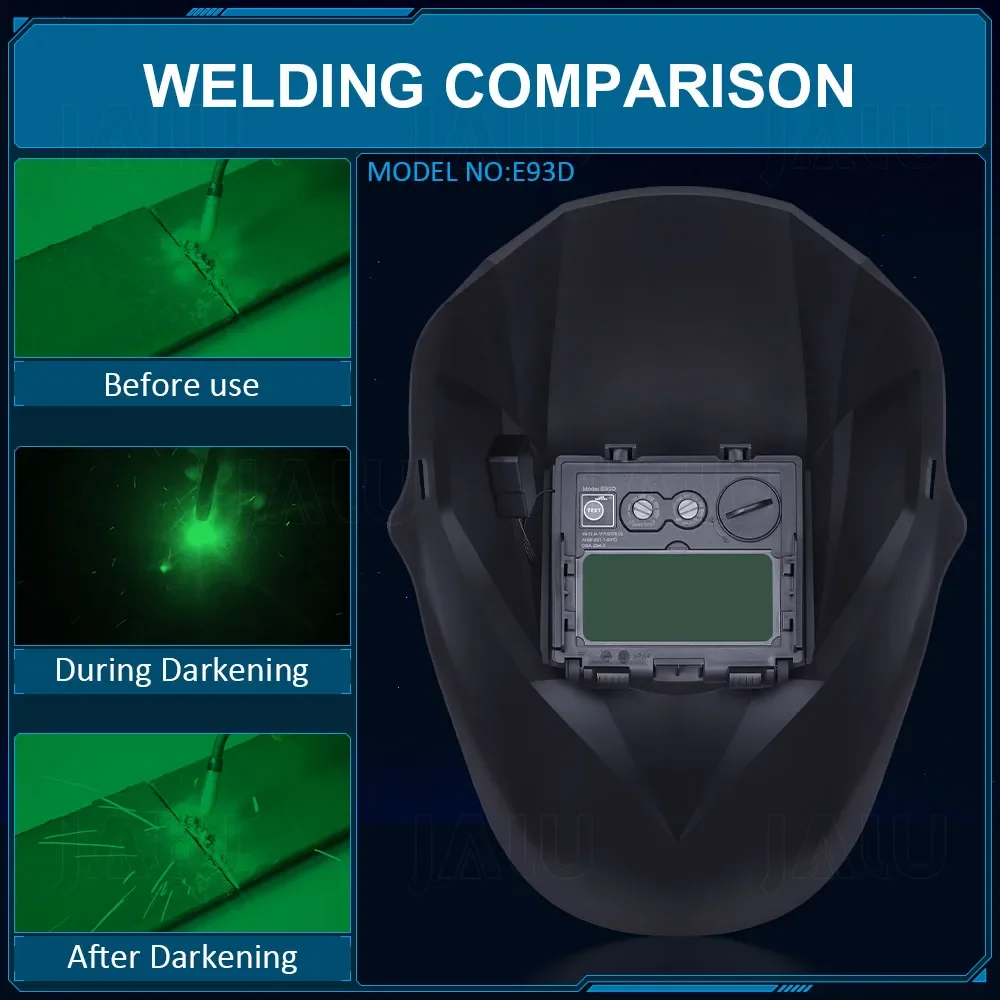 PC Welding Masks Automatic Variable Light Adjustment Large View Auto Darkening Welding Facemask for Arc Grinding Cutting