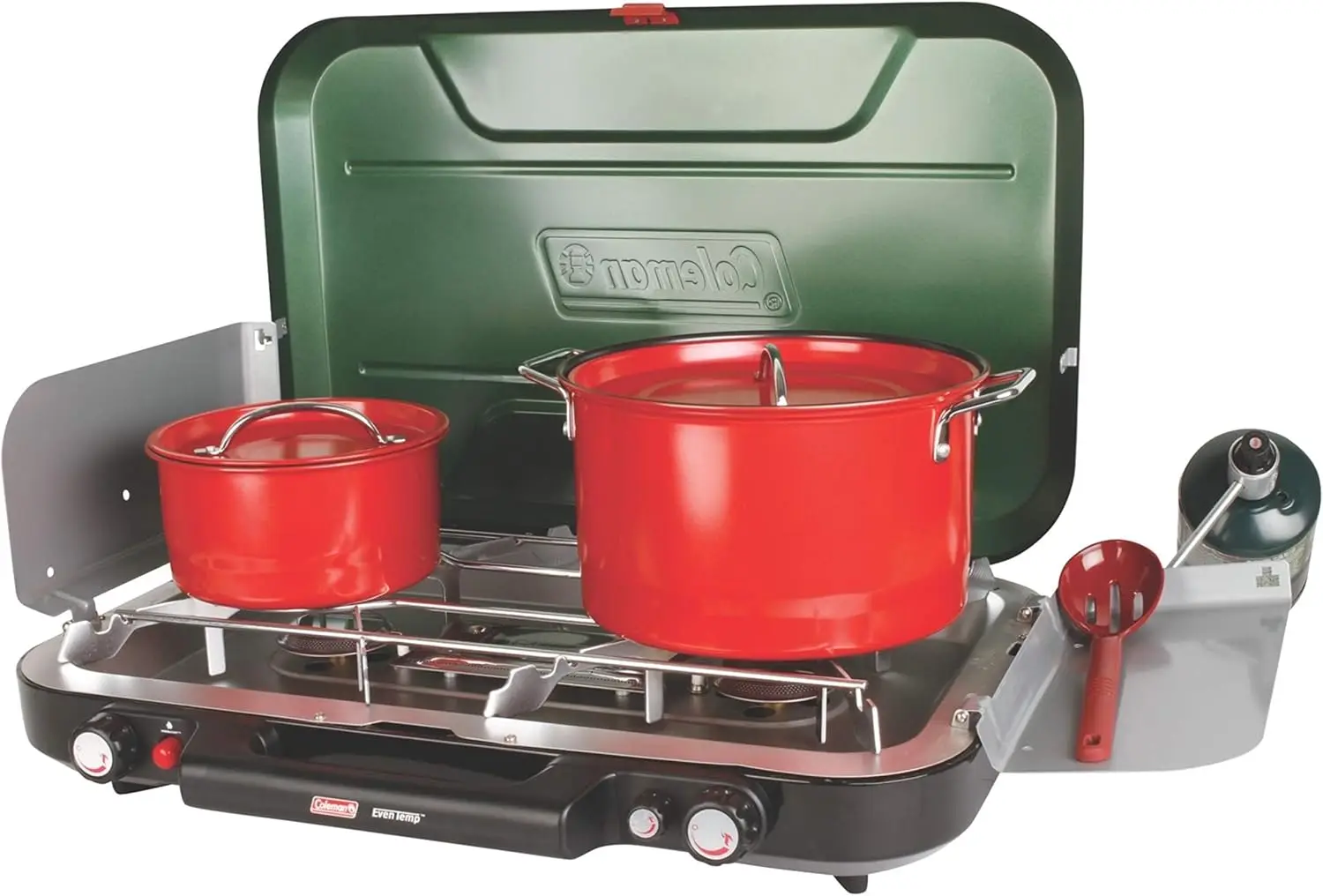 Classic 3-Burner Propane Camping Stove, Portable Camp Stove with 3 Adjustable Burners & Push-Button Instant Ignition, 28