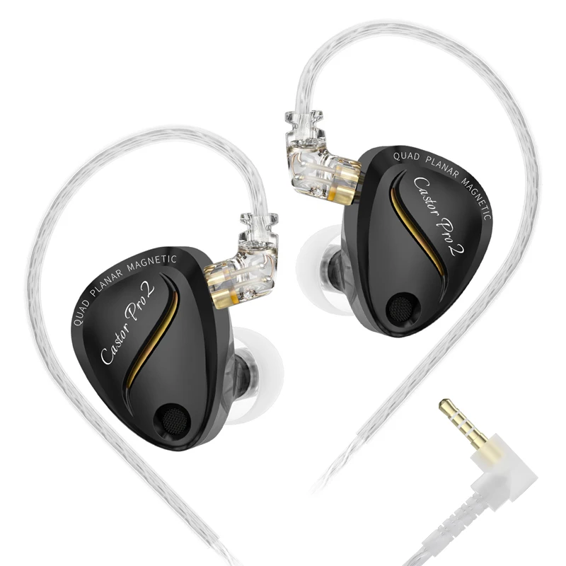 KZ Castor Pro 2 in black with detachable wired cable