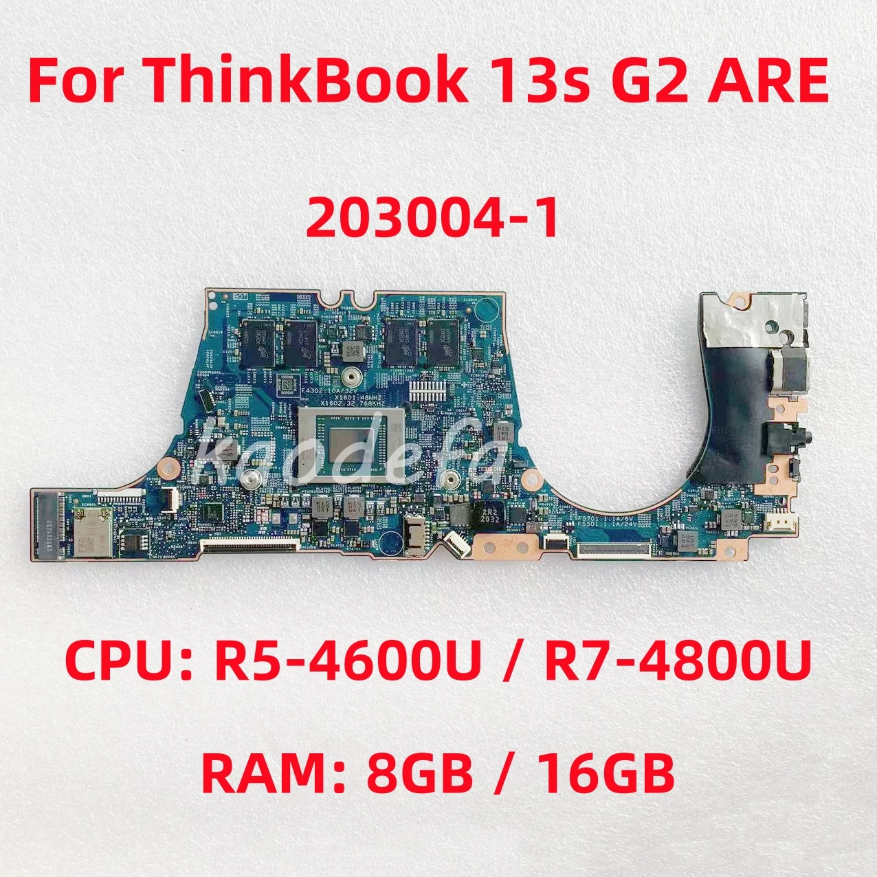 

203004-1 For ThinkBook 13s G2 ARE Laptop Motherboard CPU:R5-4600U R7-4800U AMD RAM:8GB 16GB FRU:5B21B84816 5B21B84817 5B21B84818