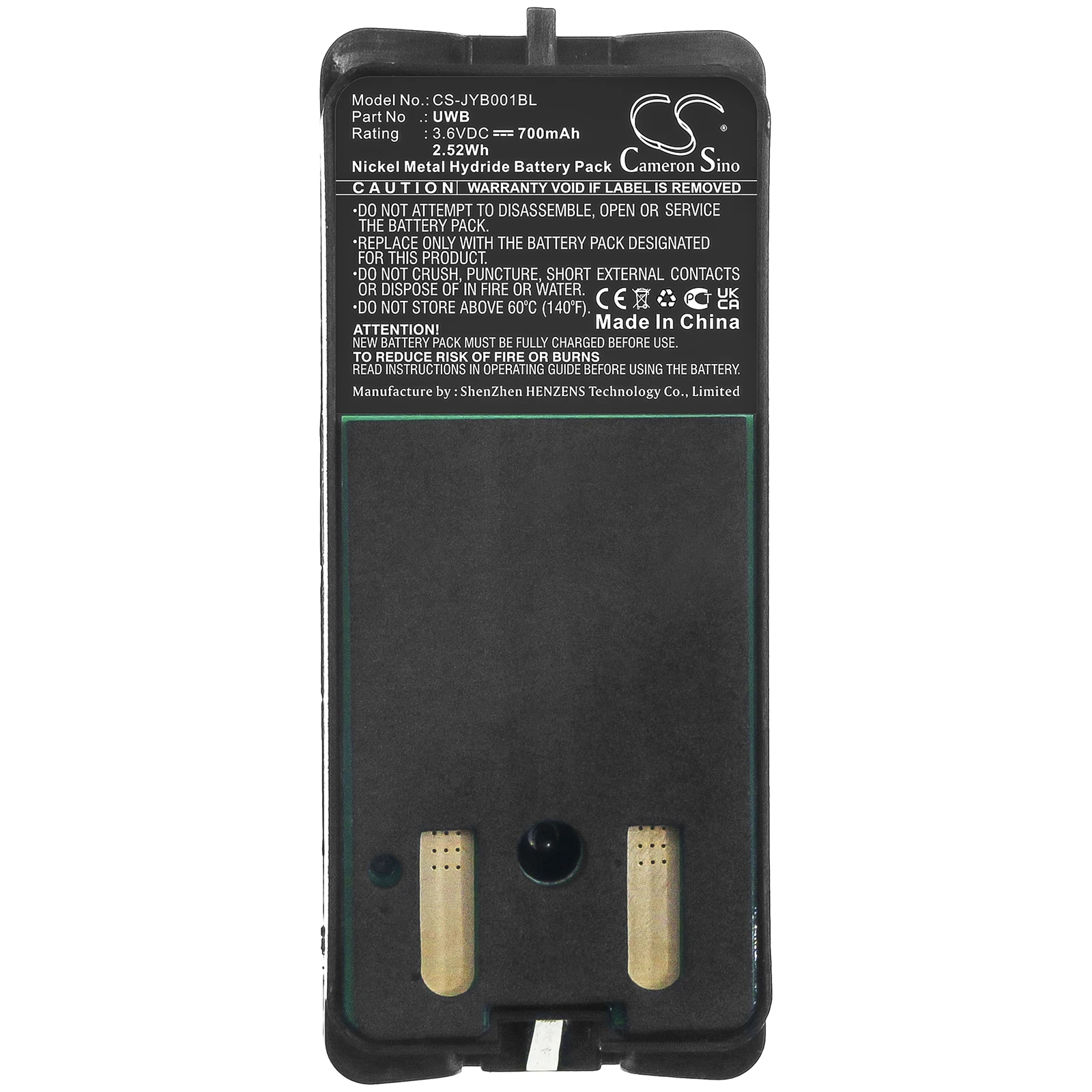 

GreenBatteryPower CameronSino 700mAh 3.6V 2.52Wh Crane Remote Control Ni-MH Battery for JAY UWB,A001,Remote Control ECU