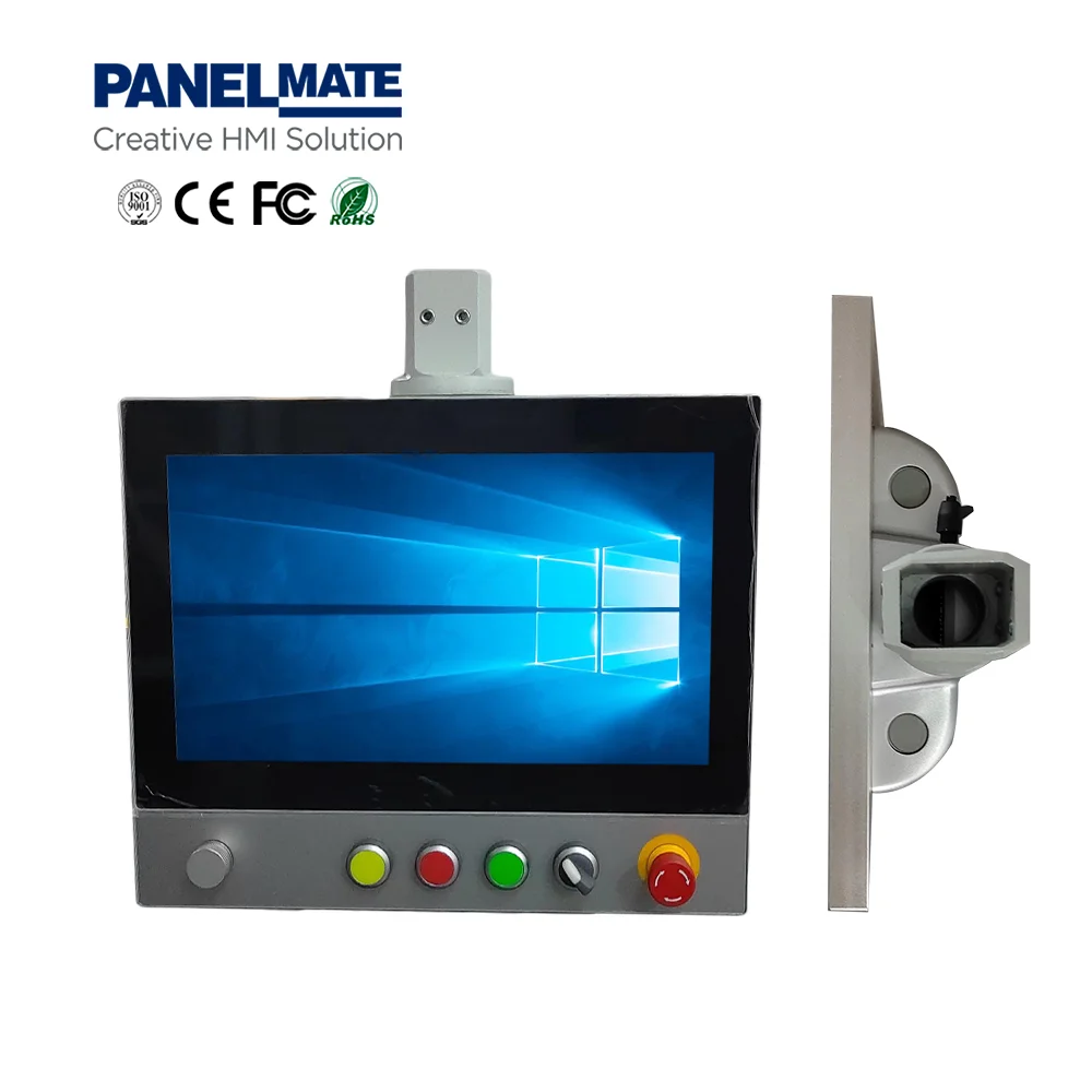 PANELMATE 고품질 15.6인치 지원 암 시스템 제어 패널 PC | 저항막식 터치스크린 제어판 PC